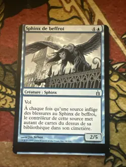 Magic French Belltower Sphinx Double Misprint Miscut Misaligned Back Error Card - Image 1