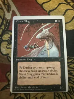Mtg Magic Chronicles Giant Slug Misprint Miscut Sheet Edge Error Card - Image 1