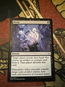Mtg Magic Dominaria Divest Print Artifact Misprint Error Card - Image 1