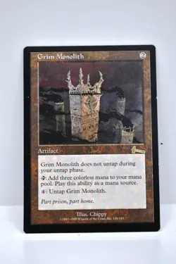 MAGIC THE GATHERING, GRIM MONOLITH, URZA'S LEGACY, NM, NEVER BEEN PLAYED - Image 1