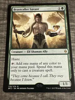 MTG Beastcaller Savant - Battle for Zendikar #170 - Image 1