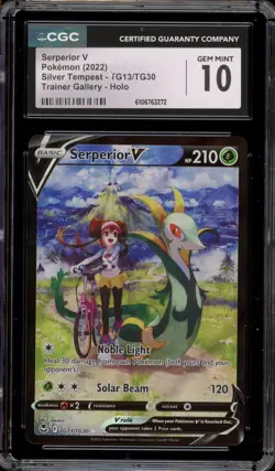 Pokemon Serperior V Silver Tempest Trainer Gallery Full Art #TG13 CGC 10 - Image 1