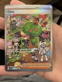 Pokemon TCG Clive Trainer #236/091 SV: Paldean Fates Special Illustration Rare - Image 1