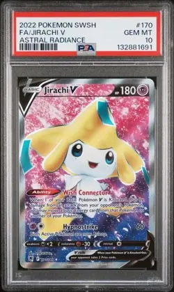 JIRACHI V #170 PSA 10 • 2022 POKEMON SWORD & SHIELD ASTRAL RADIANCE FULL ART - Image 1
