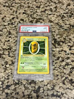 🍃 Pokemon | Kakuna #33 Uncommon | PSA 9 Mint | 1st Edition Base Set | 1999 🍃 - Image 1