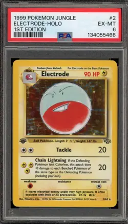 Pokemon Electrode Jungle 1st Edition Holo Rare #2 PSA 6 - Image 1