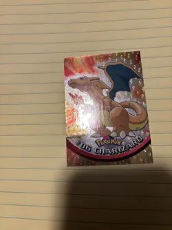 Charizard Topps Holo Embossed Flames 1999 Rare 06 Black Logo Vintage Pokemon - Image 3