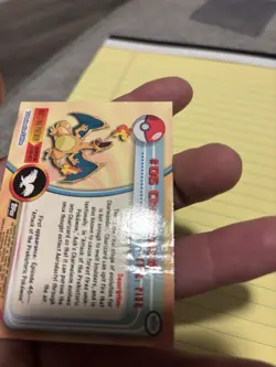 Charizard Topps Holo Embossed Flames 1999 Rare 06 Black Logo Vintage Pokemon - Image 5