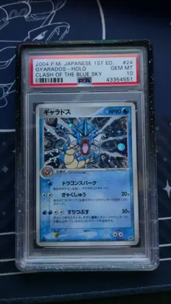 PSA 10 Gyarados HOLO 024/082 Clash of the Blue Sky 1st Ed Japanese Pokemon - Image 1