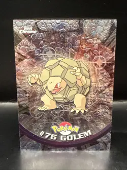 Pokemon Topps Chrome 2000 TV #76 Golem chrome Holo Vintage - Image 1