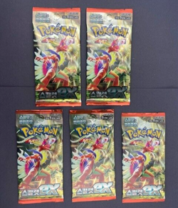 US SELLER KOREAN POKEMON TCG SCARLET VIOLET EX 5 FACTORY SEALED BOOSTER PACKS D2 - Image 1