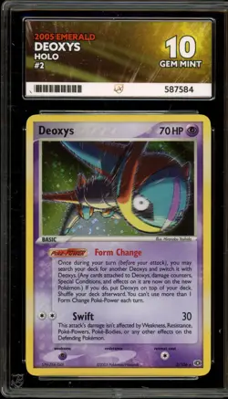 Pokemon Deoxys EX Emerald Holo Rare #2 ACE 10 Gem Mint - Image 1