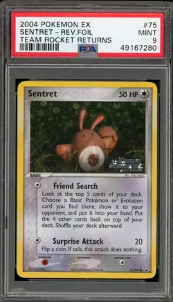 Pokemon Sentret EX Team Rocket Returns Reverse Holo #75 PSA 9 Mint - Image 1