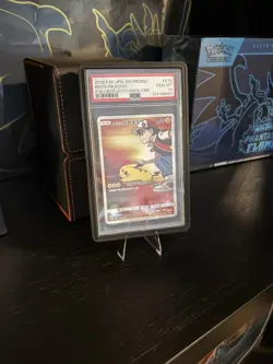 Pokemon Red's Pikachu P.M. Center 20th Ann. JPN Full Art Promo 270/SM-P PSA 10 - Image 1