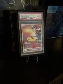 Pokemon Red's Pikachu P.M. Center 20th Ann. JPN Full Art Promo 270/SM-P PSA 10 - Image 3