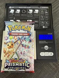 Heavy 22.34! Pokemon Prismatic Evolutions Booster Pack Sealed! Demi-God PackU! - Image 1