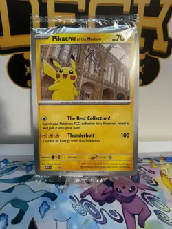 Pikachu At The Museum, Pokemon X Natural History Museum Jumbo Promo - SEALED - Image 1