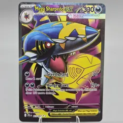 Pokemon Mega Sharpedo ex 113/094 Me02: Phantasmal Flames Ultra Rare Holo Near M - Image 1