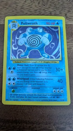 Pokemon TCG - Poliwrath (13/102) Base Set Unlimited Holo Rare (LP) - Image 1