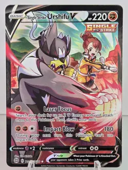 Single Strike Urshifu V TG18/TG30 Brilliant Stars Trainer Gallery Holo NM - Image 1