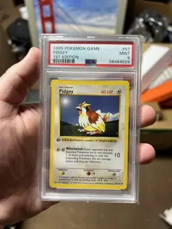 Pokemon Pidgey Base Set Shadowless 1st Edition 57/102 PSA 9 - Image 1