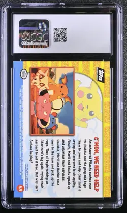 CGC 9.5 Pokemon Topps Pikachu C’mon, We Need Help #53 RAINBOW FOIL - POP 1 - Image 2
