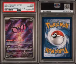 2024 POKEMON SHROUDED FABLE POKEMON CENTER ETB PROMO SVP #129 PECHARUNT PSA 10 - Image 2