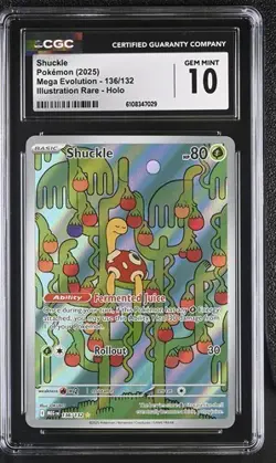 Shuckle *CGC 10* Illustration Rare *Mega Evolution* #136 *2025* Pokemon - Image 1