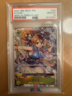 One Piece Card O-Nami PSA 10 Gem Mint Japanese Alternate Art OP06-101 - Image 1