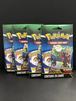 Pokemon Tcg Umbreon Vmax 20 Card Pack Walmart Exclusive Sealed 4x - Image 1