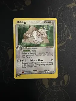 Pokemon TCG Slaking EX Ruby and Sapphire Holo Card 12/109 Rare - Image 1