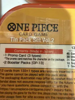 (4) One Piece SEALED Mini Tins~Vol. 2- Sabo, Luffy & Ace~Card Game Tin Pack - Image 3