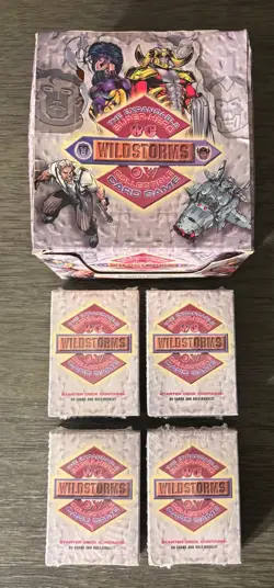 WILDSTORMS COLLECTIBLE CARD GAME CCG FACT SEALED STARTER DECK (4) WITH BOX 1995 - Image 1
