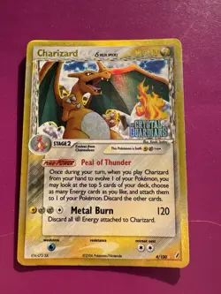 Charizard 4/100 Delta Species Crystal Guardians Stamped Rev Holo Pokemon Card - Image 1
