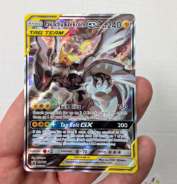 Pikachu & Zekrom GX SM168 MP-HP *Creases Pokemon Card Sun & Moon Promo Tag Team - Image 2