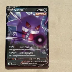 Gengar V 156/264 Ultra Rare Holo SWSH08: Fusion Strike Pokemon TCG NM Card TCG - Image 1