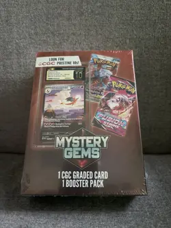 Pokemon Mystery Gems - 1 CGC Graded Card & 1 TCG Booster Pack - New Sealed Box - Image 2