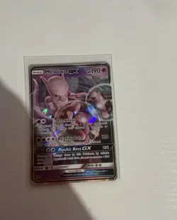 Pokemon Mewtwo GX SM196 Black Star Promo Holo Ultra Rare Basic Psychic Card - Image 1