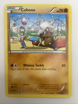 Pokemon TCG Cubone Breakthrough Card 77/162 Regular Common LP - Image 1