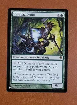 NM Harabaz Druid 105/145 "The List" Reprint Worldwake - Image 1
