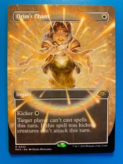 MTG 1x BORDERLESS Orim's Chant # 323 Modern Horizons 3 Magic the Gathering x1 NM - Image 1