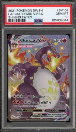 Pokemon Charizard VMAX Shining Fates Full Art #SV107 PSA 10 Gem Mint - Image 1