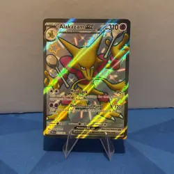 Alakazam EX 215/091 Holo Shiny Full Art Ultra Rare Paldean Fates Pokemon TCG - Image 1