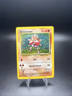 Pokemon TCG Hitmonchan Base Set 7/102 Holo Rare NM - Image 1