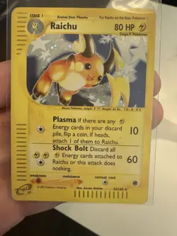 Raichu 25/165 Holo Rare 2002 Pokemon Expedition NM - Image 1