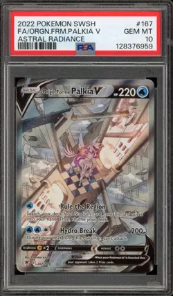 Pokemon Origin Forme Palkia V Astral Radiance Full Alt Art #167 PSA 10 Gem Mint - Image 1
