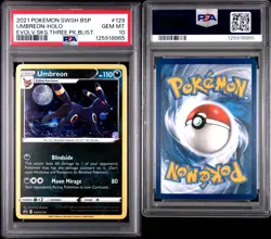 Pokemon SWSH Umbreon 129 SWSH129 Evolving Skies 3 Pack Blister PSA 10 GEM MINT - Image 3