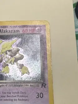 Pokemon TCG 1st Edition Dark Alakazam 1/82 Team Rocket Holo 2000 - Image 3