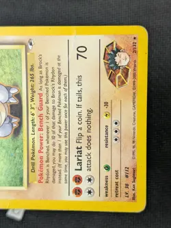 Brock's Rhydon 2/132 - Gym Heroes Unlimited Holo Rare WOTC Pokemon TCG HP - Image 5