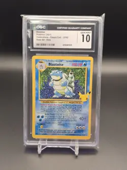 CGC 10 GEM MINT Blastoise Holo Celebrations Classic Collection 2/102 Pokemon - Image 1